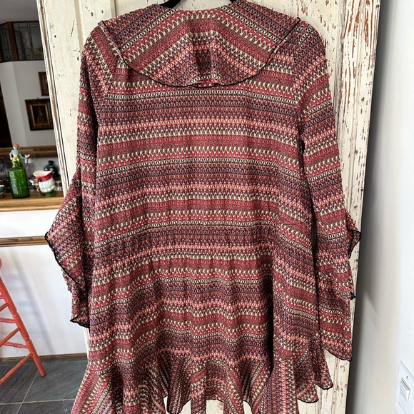 FREE PEOPLE PALMA RUFFLE TIE FRONT TUNIC NWT - Picture 7 of 10